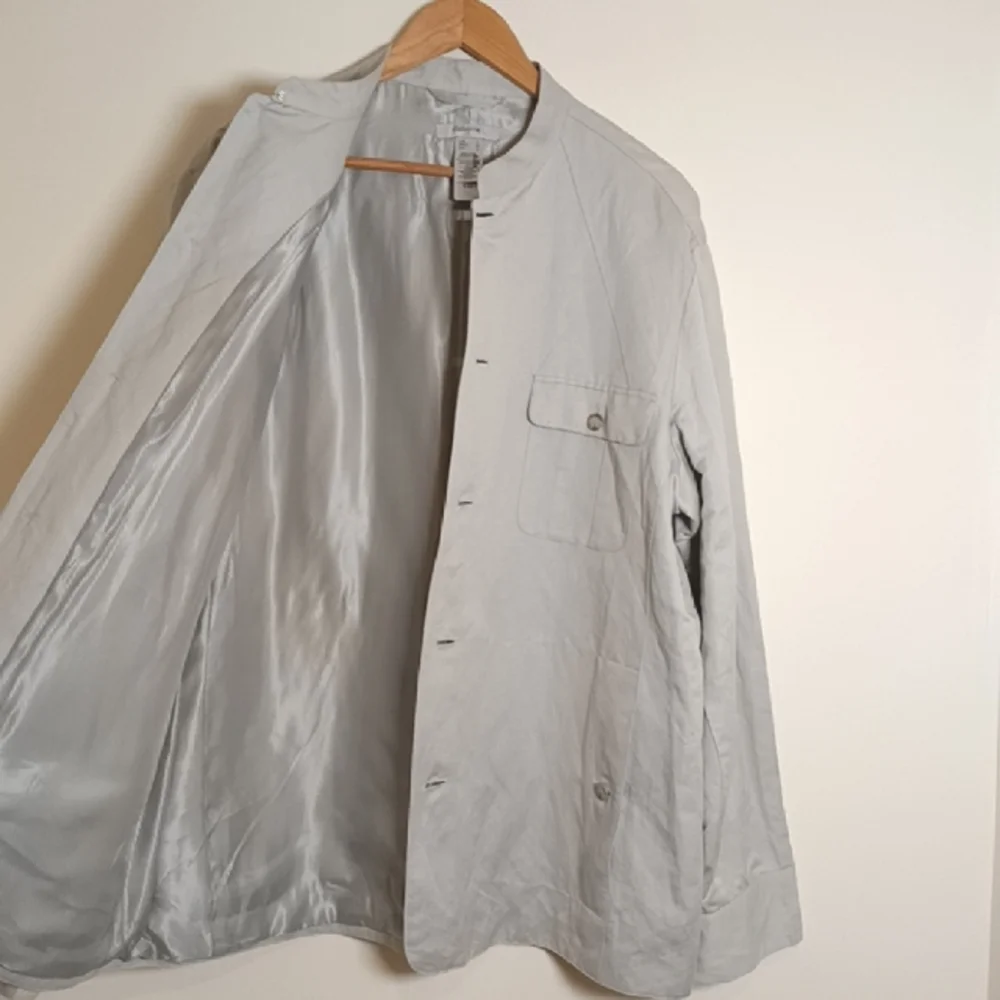 Linen Claiborne Luxe Lined Linen Jacket /Coat / Shirtjack Size Large